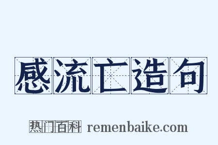 感流亡造句是什么意思的图片